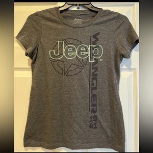 Wrangler Logo Tee Shirt Womens Size Medium Gray Short Sleeve Crew Neck